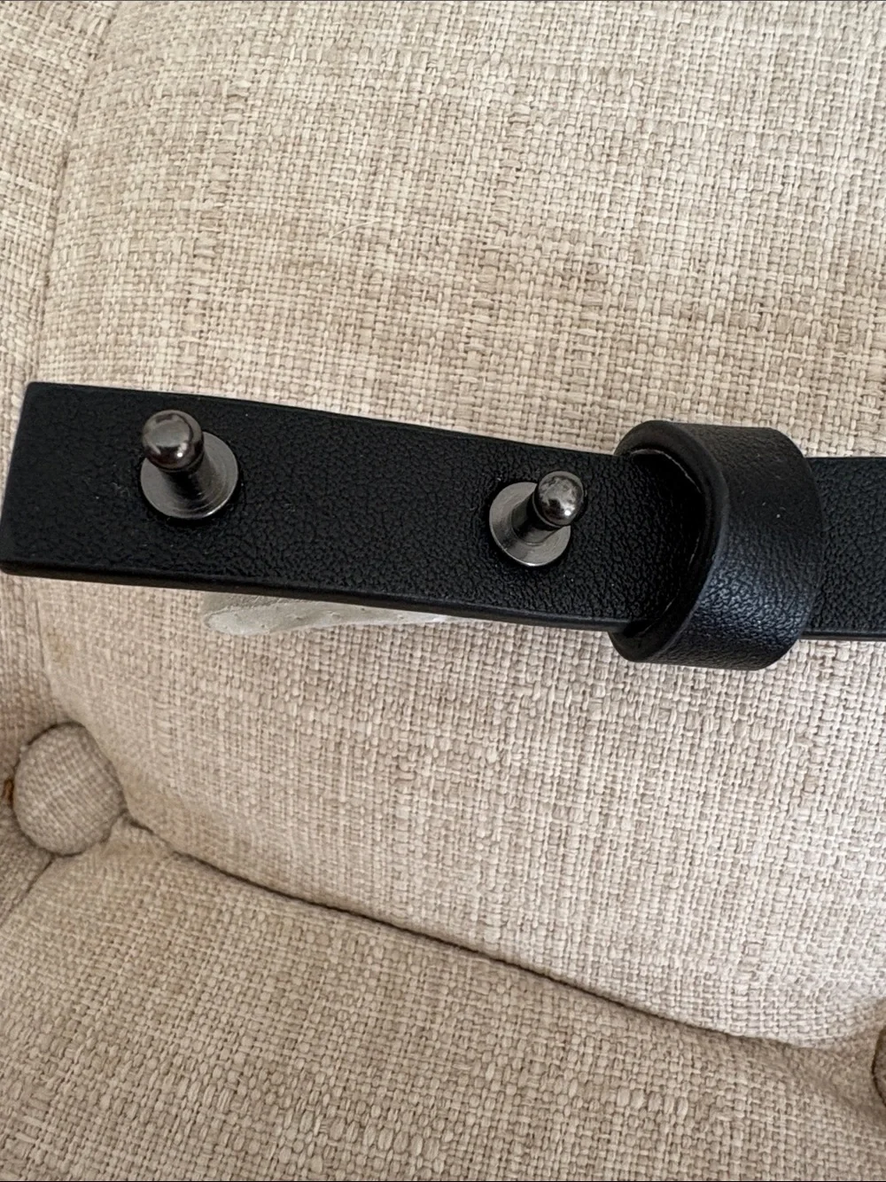 White House Black Market Hematite Crystal Embellished Belt - Black NWOT